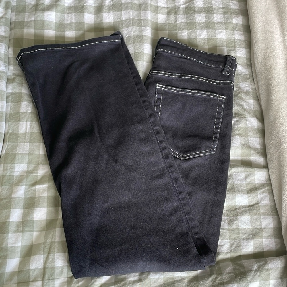 Black Straight Leg Jeans Classic Style